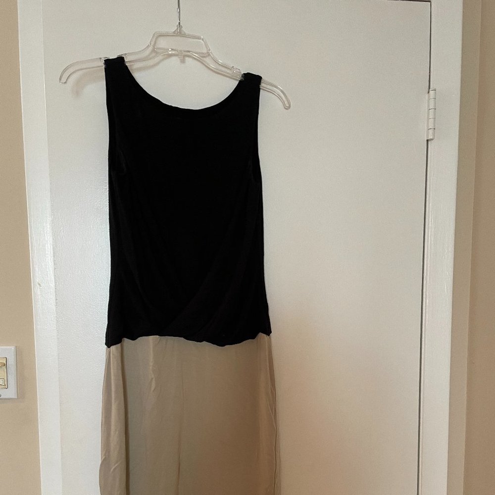 B44 Womens Colorblock Scoop Neck Mini Dress Black Size Medium Sleeveless